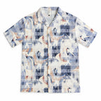 Coastal Canvas Abstract Cuban Shirt Blue | Boxy fit