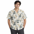 Coastal Canvas Abstract Cuban Shirt Brown | Boxy fit