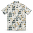 Coastal Canvas Abstract Cuban Shirt Brown | Boxy fit