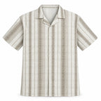 Sandstone Beige Heritage Cuban Shirt | Boxy Fit