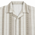 Sandstone Beige Heritage Cuban Shirt | Boxy Fit