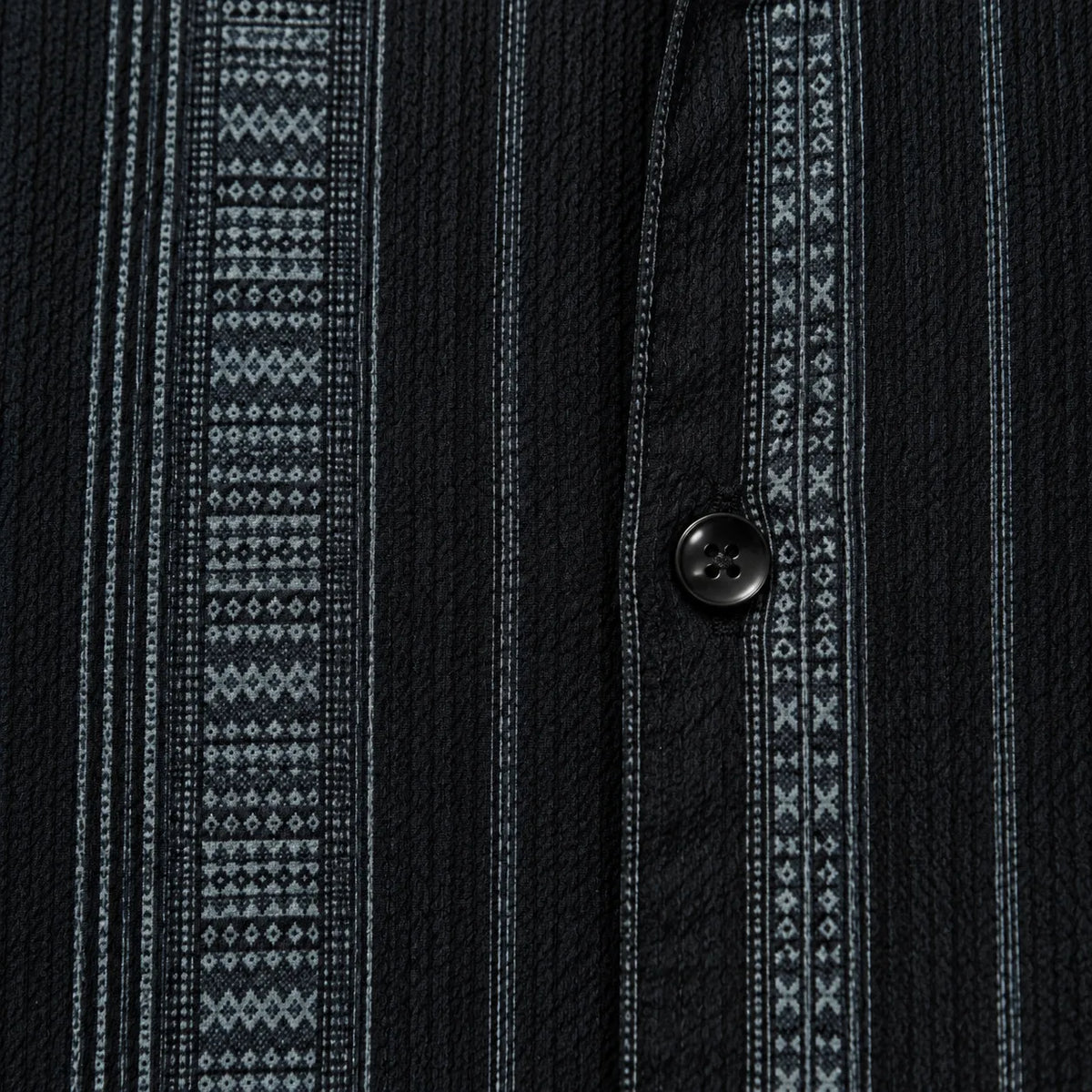 Sandstone Black Heritage Cuban Shirt | Boxy Fit