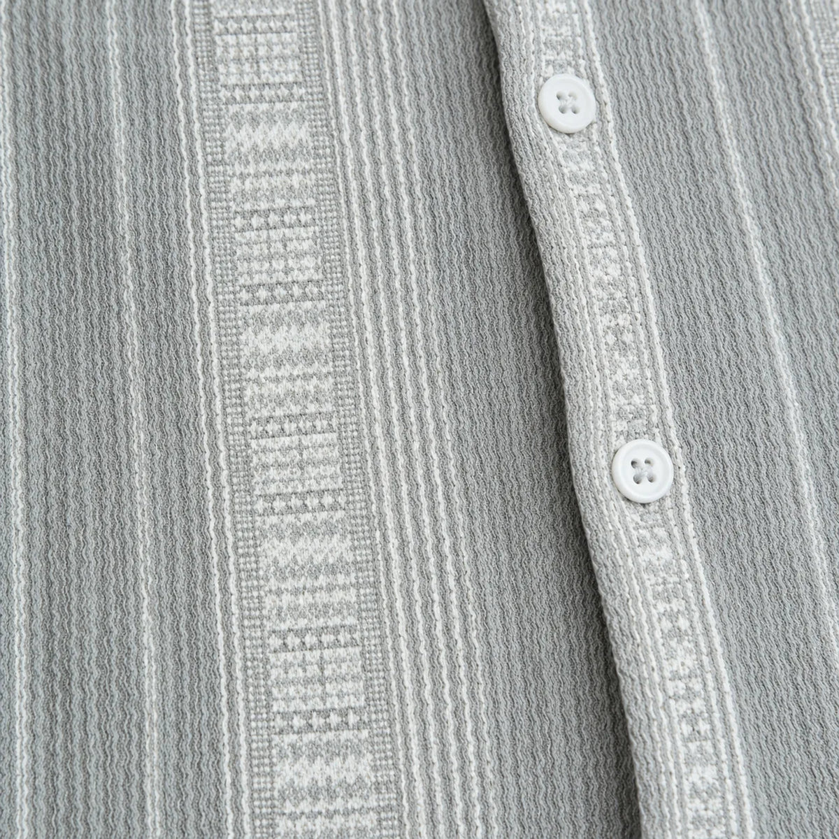 Sandstone Grey Heritage Cuban Shirt | Boxy Fit