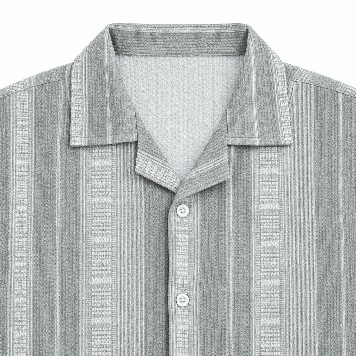 Sandstone Grey Heritage Cuban Shirt | Boxy Fit
