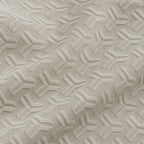 Stone Beige Jacquard Quarter-Zip Full Sleeve Tee | Relaxed Fit