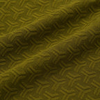 Olive Jacquard Quarter-Zip Full Sleeve Tee | Relaxed Fit