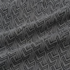Graphite Grey Geo-Jacquard Full-Sleeve Tee | Relaxed Fit