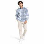 Ice Blue Heritage Check Full-Sleeve Shirt | Smart Fit
