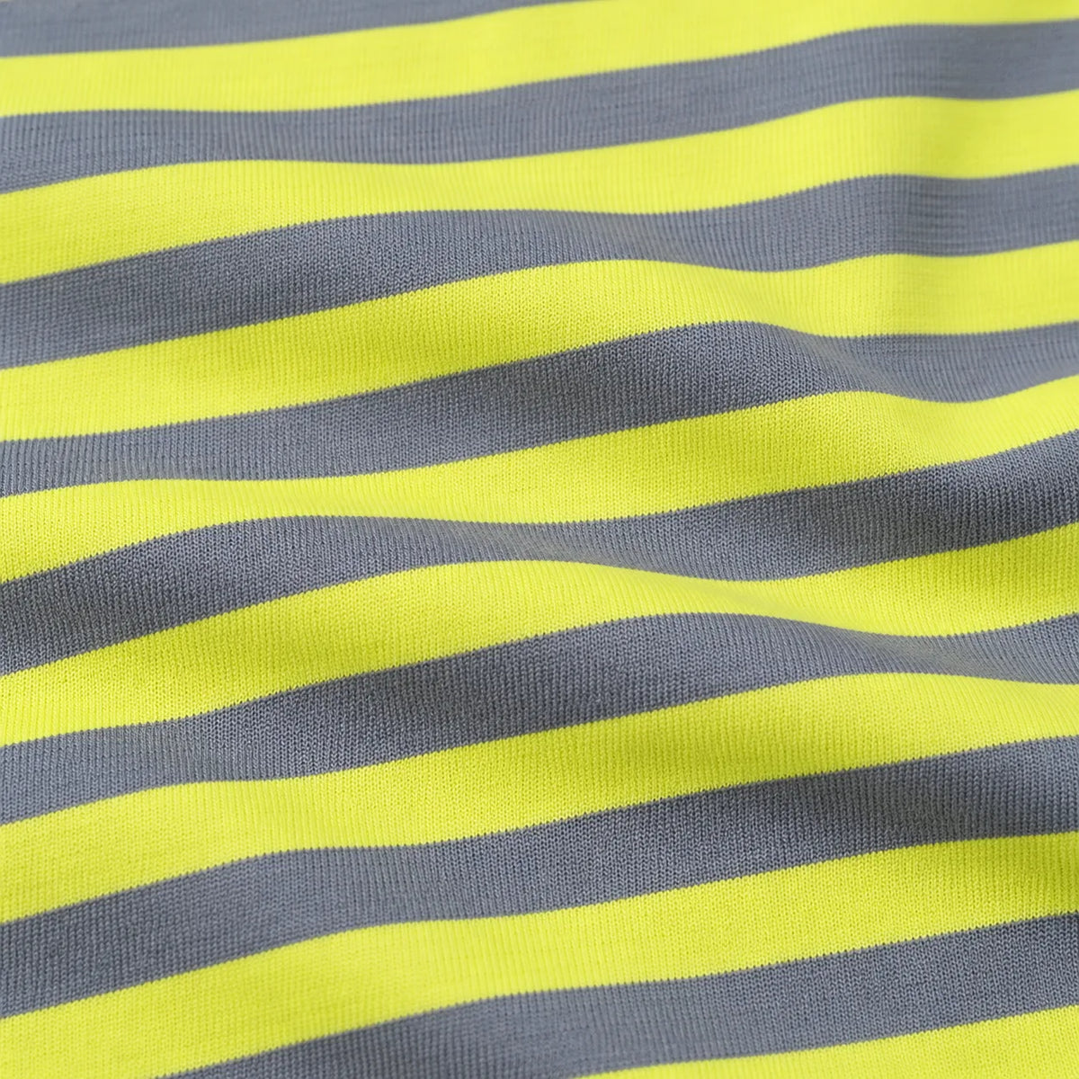 Volt Yellow & Graphite Stripe Full-Sleeve Tee | Relaxed Fit