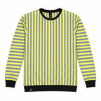 Volt Yellow & Graphite Stripe Full-Sleeve Tee | Relaxed Fit