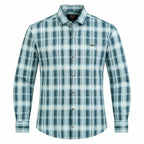 Aqua Teal Heritage Check Full-Sleeve Shirt | Smart Fit