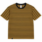 Mustard & Black Striped Drop Shoulder T-Shirt
