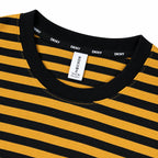 Mustard & Black Striped Drop Shoulder T-Shirt