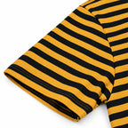 Mustard & Black Striped Drop Shoulder T-Shirt