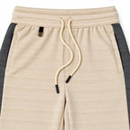 Textured Wide-Leg Track Pant – Cream