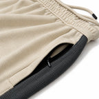 Textured Wide-Leg Track Pant – Cream