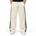 Textured Wide-Leg Track Pant – Off white