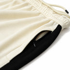 Textured Wide-Leg Track Pant – Off white