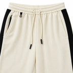 Textured Wide-Leg Track Pant – Off white