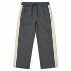 Textured Wide-Leg Track Pant – Grey