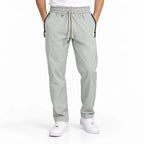 Unisex Lightweight Straight-Leg Track Pants – Light Grey