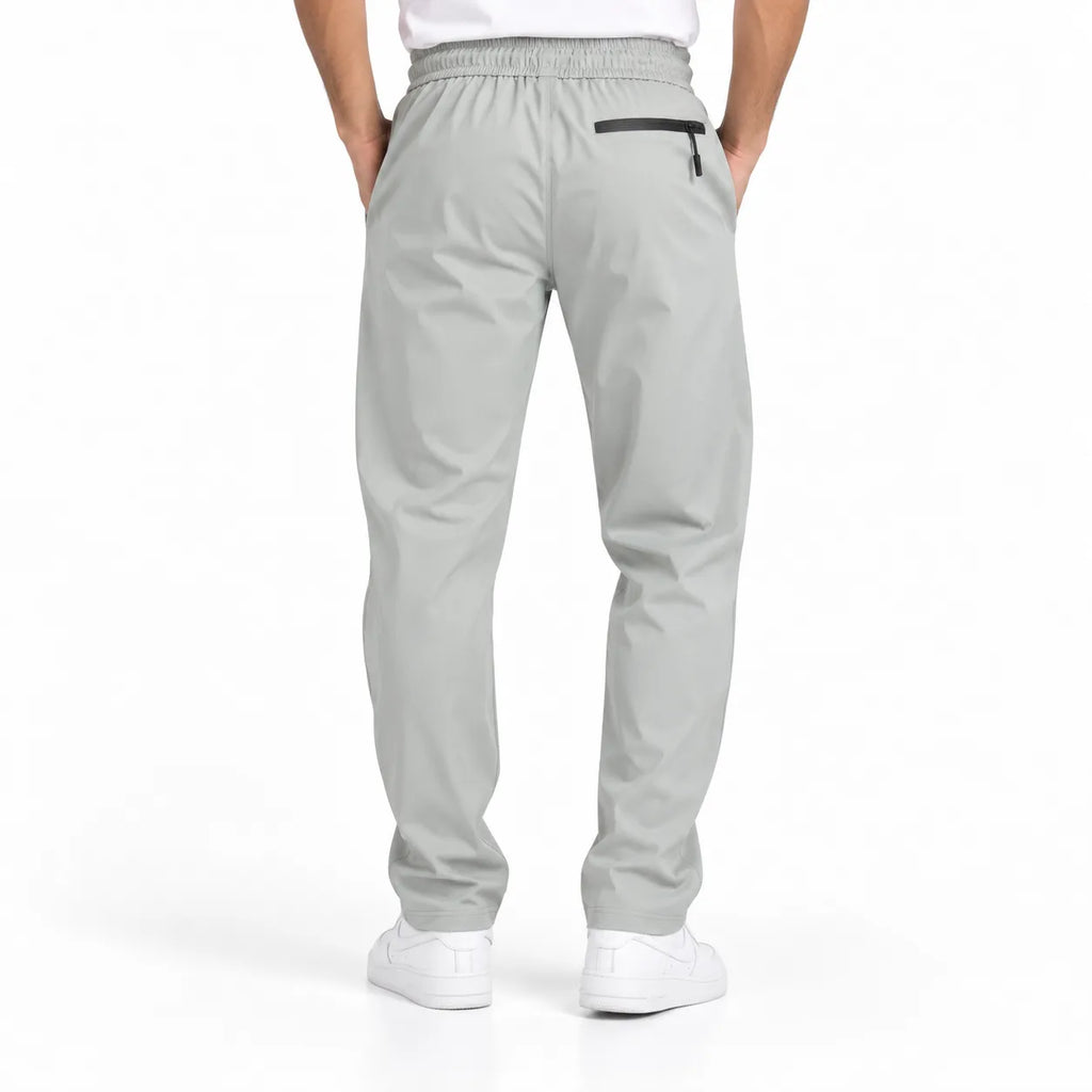 Unisex Lightweight Straight-Leg Track Pants – Light Grey