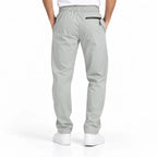 Unisex Lightweight Straight-Leg Track Pants – Light Grey