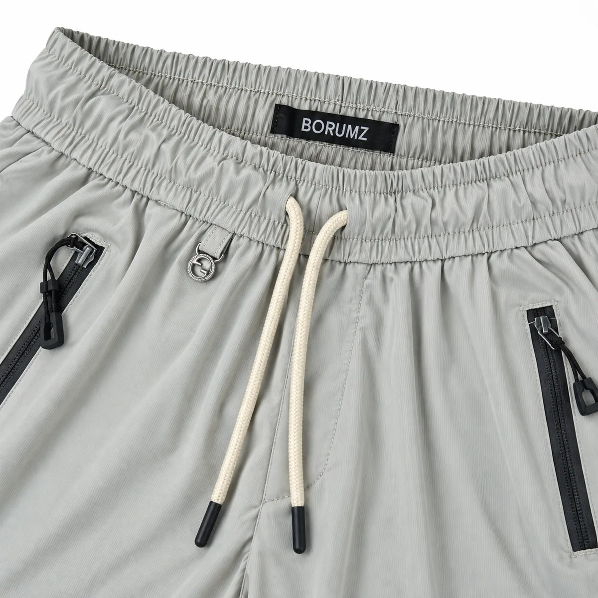 Unisex Lightweight Straight-Leg Track Pants – Light Grey
