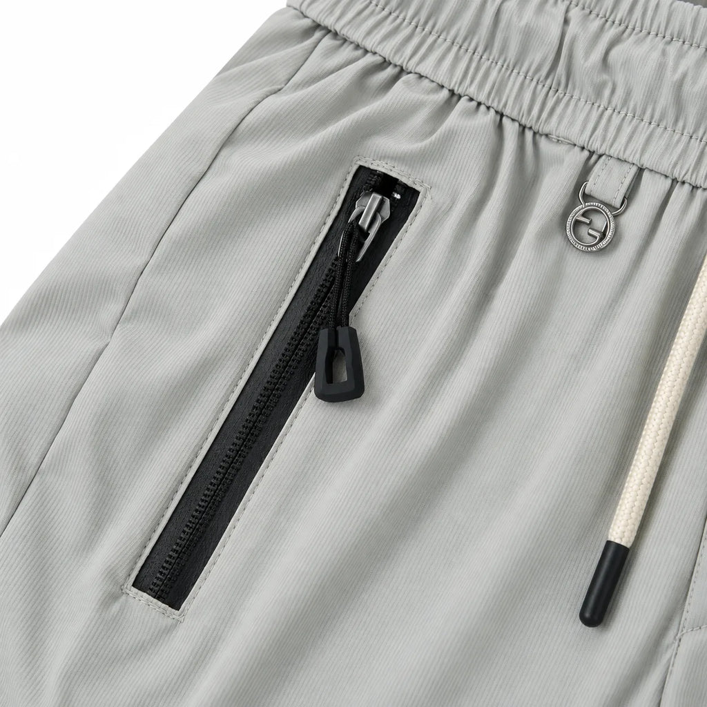 Unisex Lightweight Straight-Leg Track Pants – Light Grey