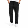 Unisex Lightweight Straight-Leg Track Pants – Black