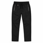 Unisex Lightweight Straight-Leg Track Pants – Black