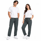 Unisex Lightweight Straight-Leg Track Pants – Charcoal Grey