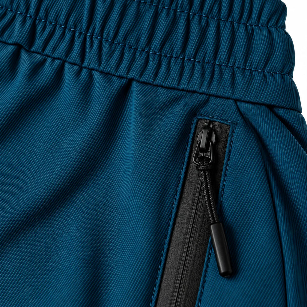 Unisex Lightweight Straight-Leg Track Pants – Petrol Blue