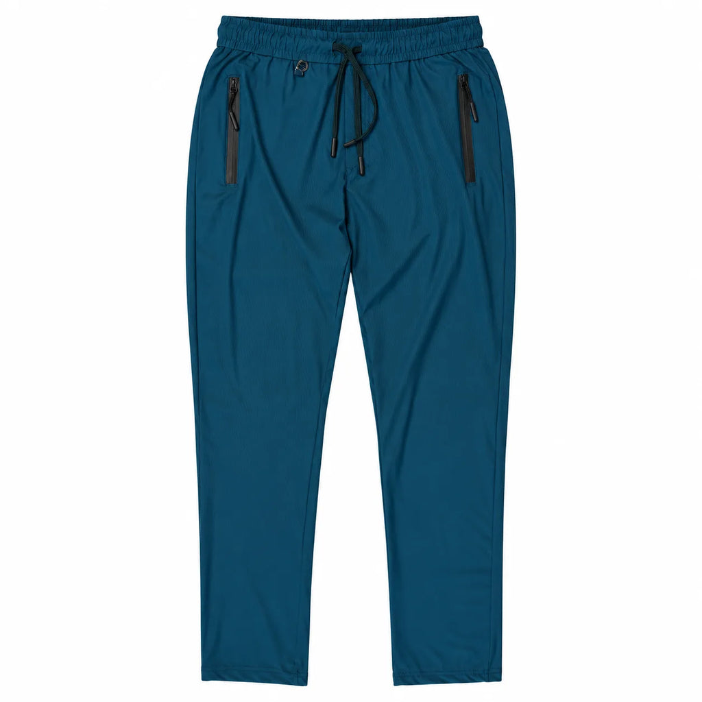Unisex Lightweight Straight-Leg Track Pants – Petrol Blue