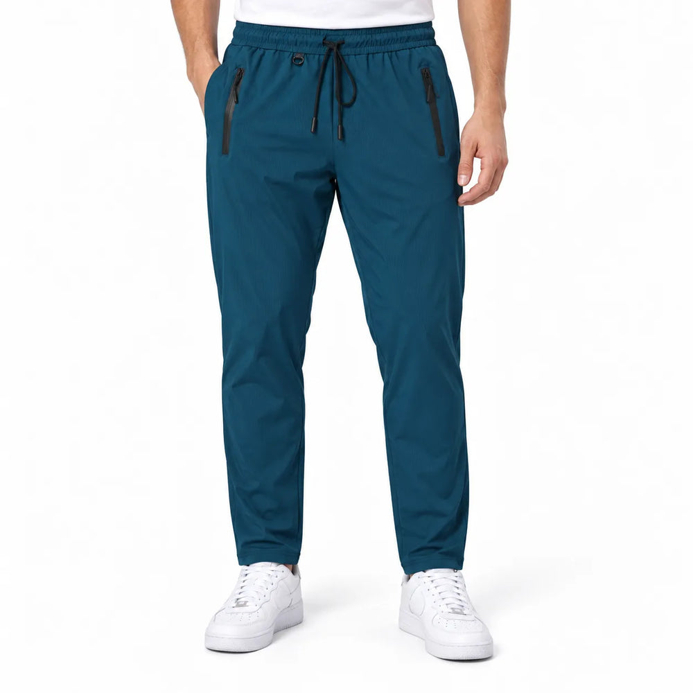Unisex Lightweight Straight-Leg Track Pants – Petrol Blue