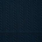 Navy Blue Ribbed Quarter-Zip Polo Tee | Smart Fit
