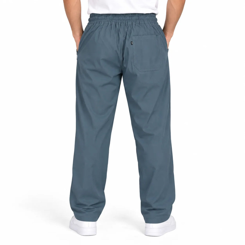 Men’s Relaxed Straight-Leg Track Pants – Slate Blue