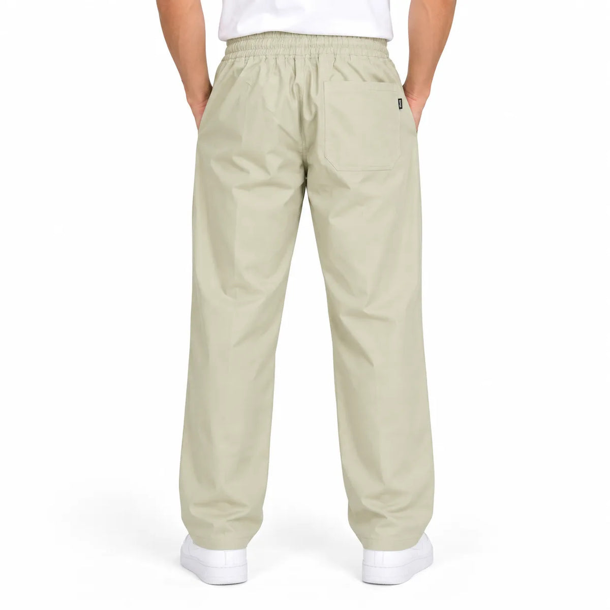Men’s Relaxed Straight-Leg Track Pants – Light Stone