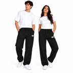 Men’s Relaxed Straight-Leg Track Pants – Black