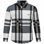 Unisex Oversized Tartan Check Full-Sleeve Shirt – Charcoal Grey
