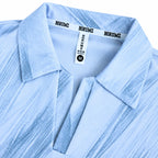 White Brush Stroke Polo Shirt - Printed Polo