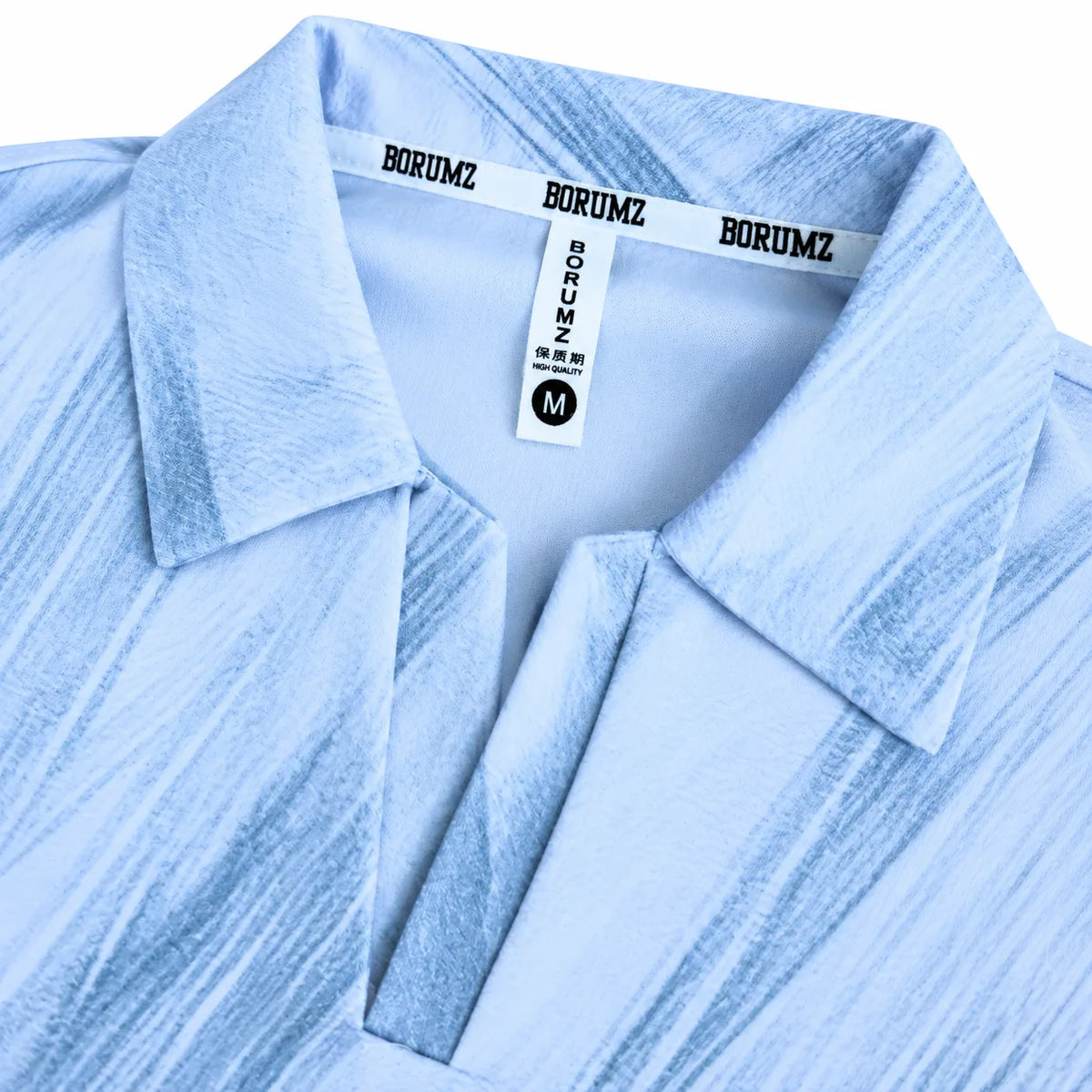 White Brush Stroke Polo Shirt - Printed Polo