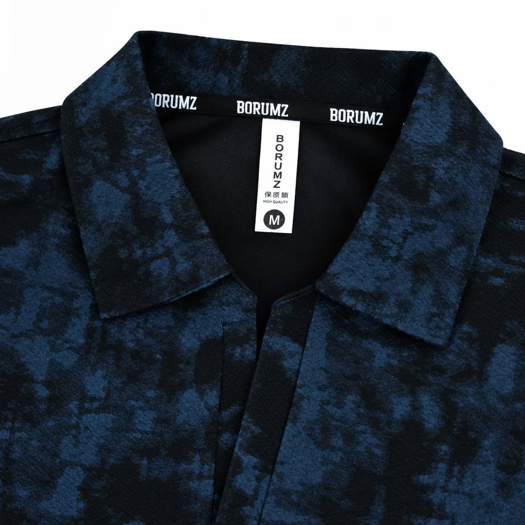 Washed Black Textured Polo Shirt - Polo