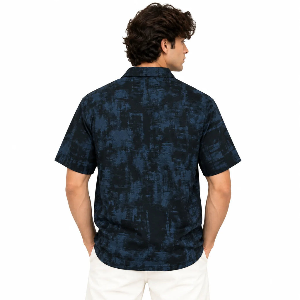 Washed Black Textured Polo Shirt - Polo