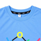Regular Fit Abstract Typography Graphic T-Shirt _ Sky Blue