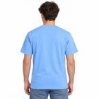 Regular Fit Abstract Typography Graphic T-Shirt _ Sky Blue