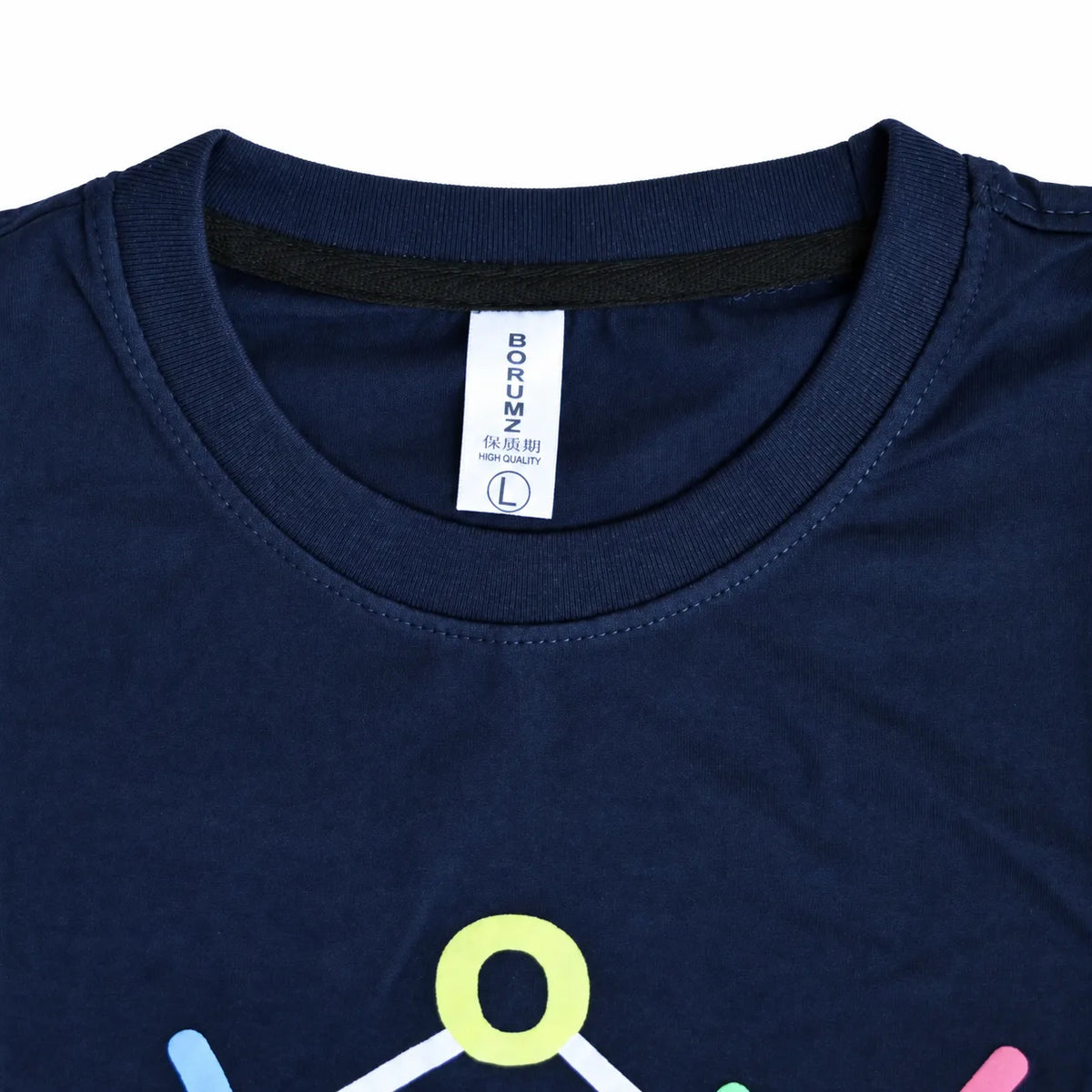 Regular Fit Abstract Typography Graphic T-Shirt _ Navy