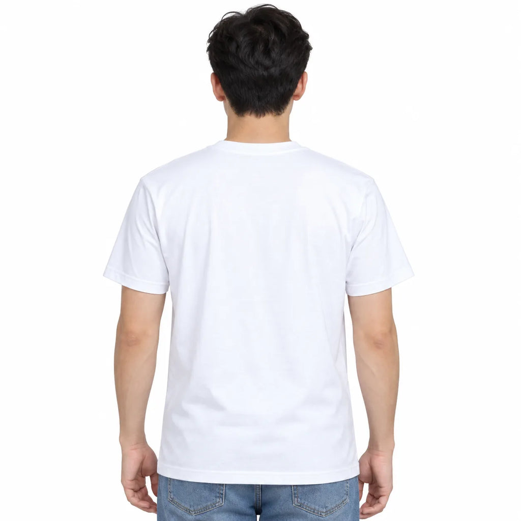 Regular Fit Abstract Typography Graphic T-Shirt _ White