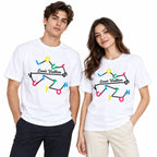 Regular Fit Abstract Typography Graphic T-Shirt _ White
