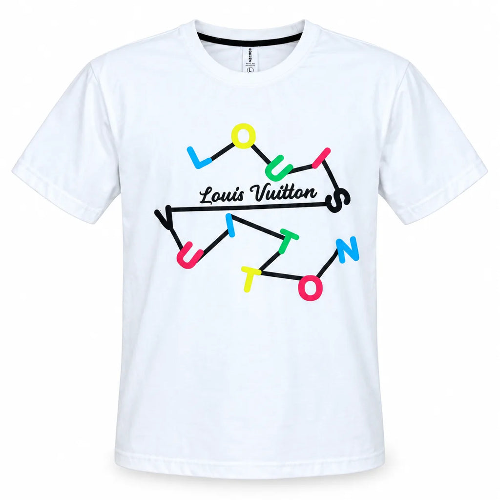Regular Fit Abstract Typography Graphic T-Shirt _ White